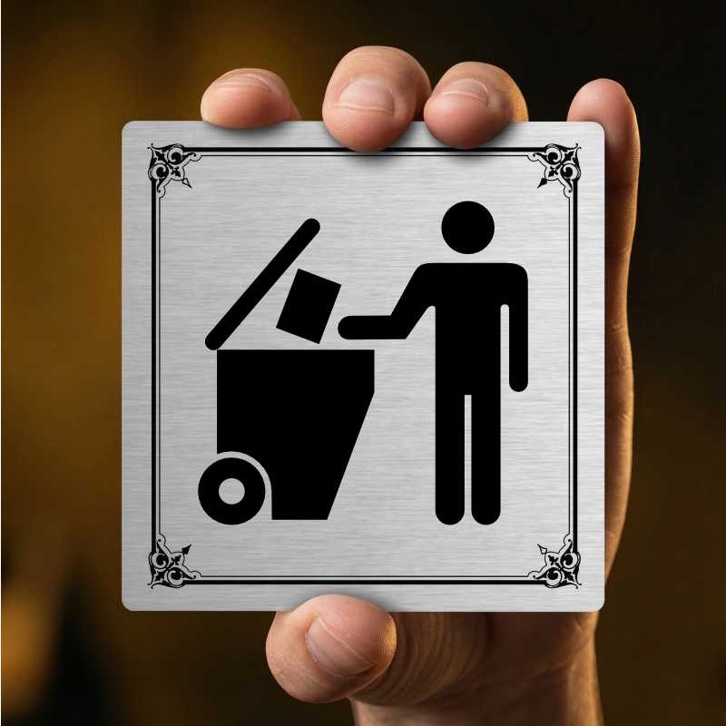 Popelnice, 80x80mm, bílá, Utah